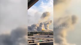 Huge explosions as Israel targets Gaza's Al-Azhar University