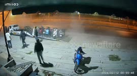 Pickup truck driving too fast loses control and crashes into barrier