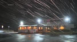 File Footage of snow at Frazier Park in Bakersfield, CA, USA