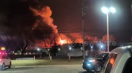 Fatal explosion and massive fire rock vape supply facility in Clinton Township, Michigan