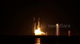 SpaceX's Falcon 9 Rocket Launching Crew-8 Mission to the ISS from Merritt Island, USA