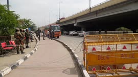 Delhi police use buses as roadblocks amid farmers' plan to restart protest march