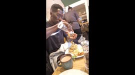Diner Confused By Salt Mill
