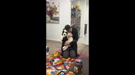 Man gets overly emotional meeting new puppy