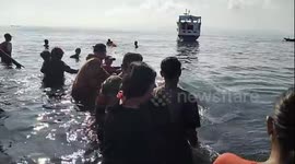 15 meter long whale stranded in East Lombok