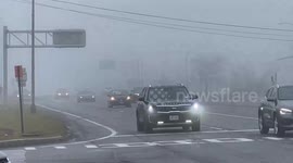 US: Fog Shrouds New York Causing Low Visibility