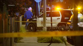 Scene of Fatal Shooting in Los Angeles, USA
