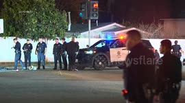 LAPD Involved Pursuit Rollover Collision in Los Angeles, USA