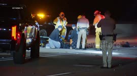 Driver Ejected After Rollover Crash on 210 Fwy in Los Angeles, USA
