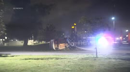 Gun Found After Pursuit Crash in North Hollywood, LA, USA