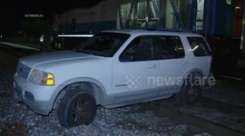 Metrolink Train Slams Into SUV in Santa Clarita, LA, USA