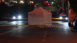 Scene of the Fatal Hit And Run in Pacoima, LA, USA