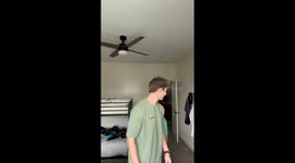 Playful bro goes for squeeze and sniff