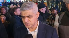 London's Mayor Sadiq Khan shows support for an immediate ceasefire in Gaza and release of Israeli hostages