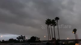 US: Storm System With Intense Lightning Strikes Rolls Through Phoenix Metro Area