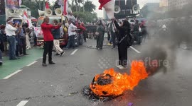 Demonstration against election cheating in Indonesia's Jakarta