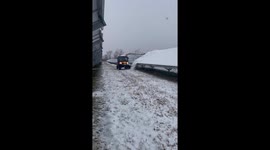 Solar Farm Gets Snowplowed