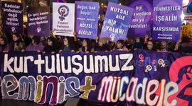 8 March International Women's Day Protest in Istanbul, Turkey