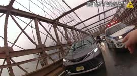 NYPD Officer Risks Life to Save Woman on Brooklyn Bridge During Personal Crisis in New York, USA