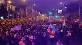 International Women's Day 2024.   Thousands march for International Women’s Day in Madrid on 8th March, 2024.