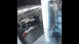 Swedish man takes a snowy tumble on doorstep