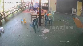 Wind batters home in northeast Thailand