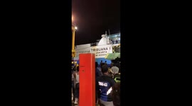 Bad Weather Hinders Ships from Docking at Merak Port, Indonesia