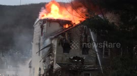 Dramatic House Fire Girardville, Schuylkill County, Pennsylvania
