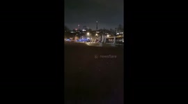 Dramatic moment car crashes into Buckingham Palace gates