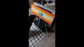 Cody the Painting Doggo Creates Another Masterpiece