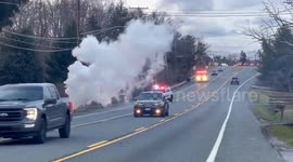 US: Fire Caused By Downed Power Line In Fallston, Maryland