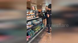 Militant vegans glue themselves to Starbucks counter in California