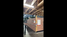 Boy fails hard while trying to do a parkour stunt over bannister *Epic Fail*