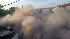 Locals pelt stones over demolition of illegal constructed building in northern India