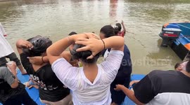 River bath welcoming Ramadan in Tangerang, Indonesia