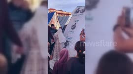 Newlyweds celebrate their wedding in Gaza