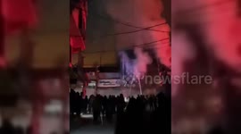 Fire Breaks Out At Gaza Market