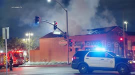 Pico Rivera Fire at Shakeys Pizza in Los Angeles, CA, USA