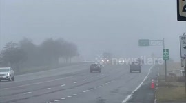Fog Shrouds Rochester, NY, USA
