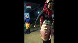 Zapin Malay dance at the Republic of Indonesia's Independence Day celebration