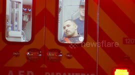 LAPD Officer Injured Chasing Armed Suspect in Canoga Park, LA, USA