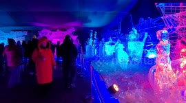 Impressive sculptures on display at ice festival in St Petersburg