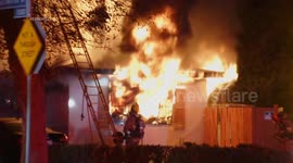 Fatal House Fire in Mission Hills, LA, USA