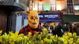 Winnie The Pooh creeps out people in the West End of London