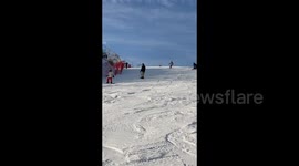 Falling on a snowboard in Huzhou, China