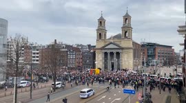 Netherlands: Pro-Palestine Protest Erupts As Israeli President Visits Holocaust Museum Opening