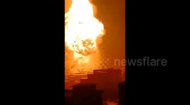 Massive chemical plant fire erupts in central China, injuring 3