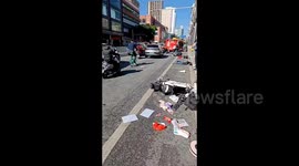 Police arrest driver after car strikes pedestrians and cyclists, injuring 11 in China