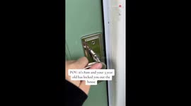 'Too Early for this!' - Fearless 3 y/o boy locks mom out of the house