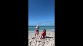 4 y/o boy grabs his baby bro to stop him from getting into water *THE ENDING WILL LEAVE YOU IN SPLITS!*